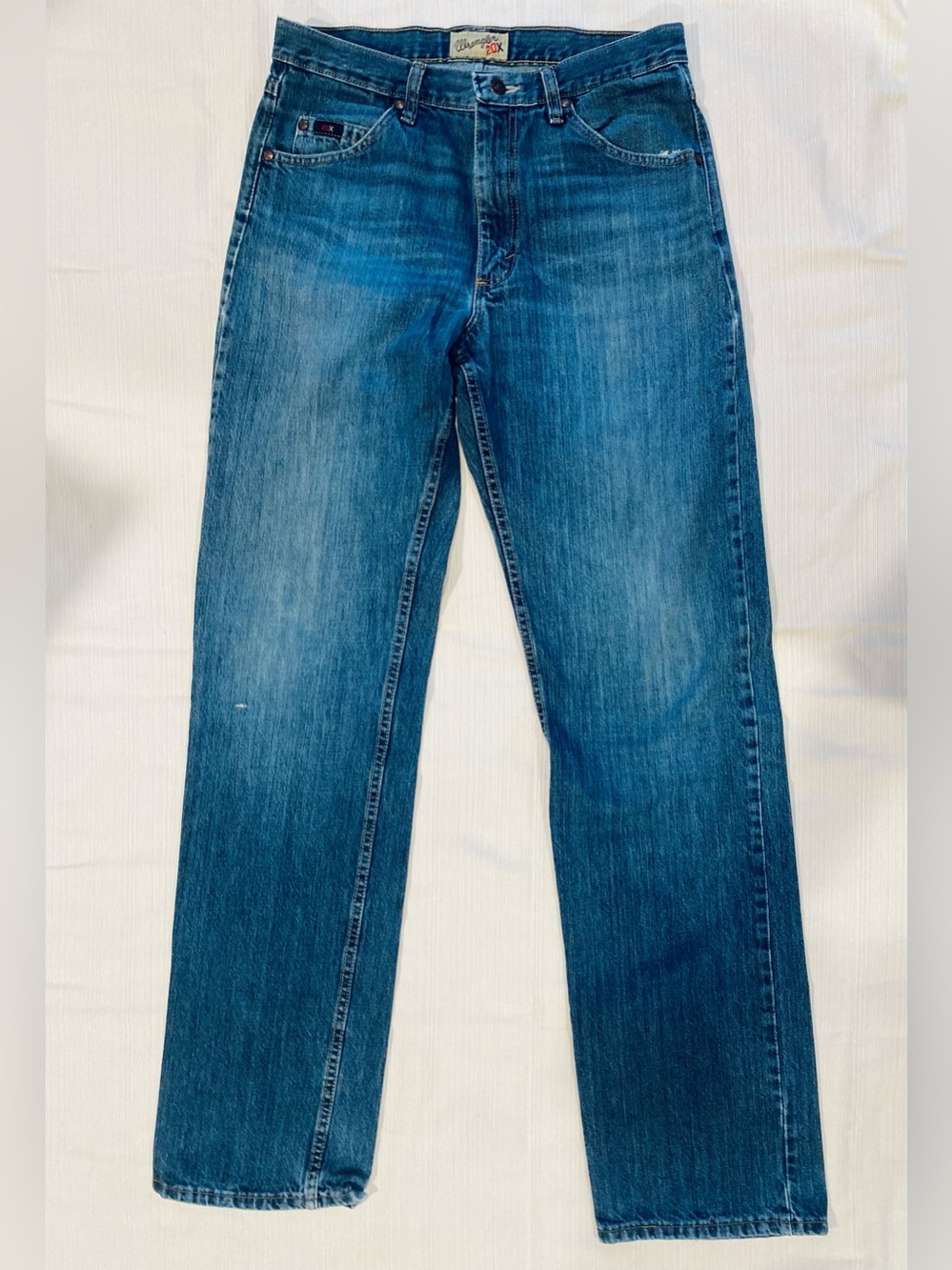 Wrangler Straight Leg Medium Blue Denim Jeans